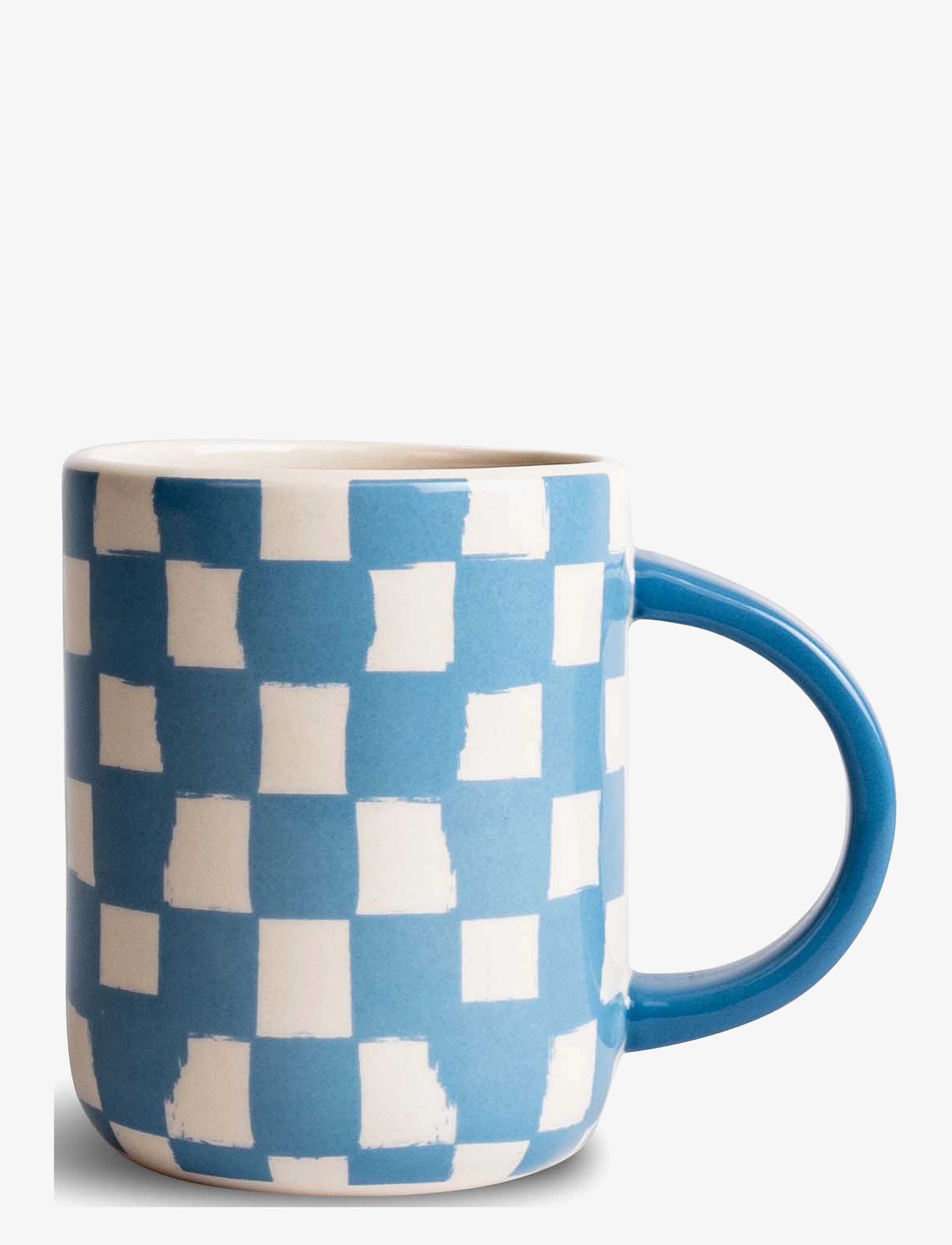 Byon Mug Liz check  Blue/white - Krus & Kopper - BLÅ/VIT / multi