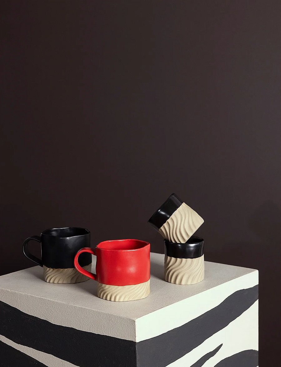Byon - Mug Swirl - svart/beige - 3