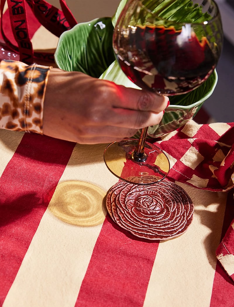 Byon - Coaster Veggie 2pcs/set - glasuntersetzer - bordeaux - 0