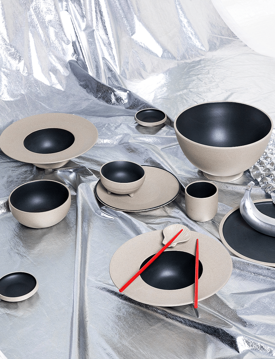 Byon - Small plate Fumiko - madalaimad hinnad - beige/ black - 2