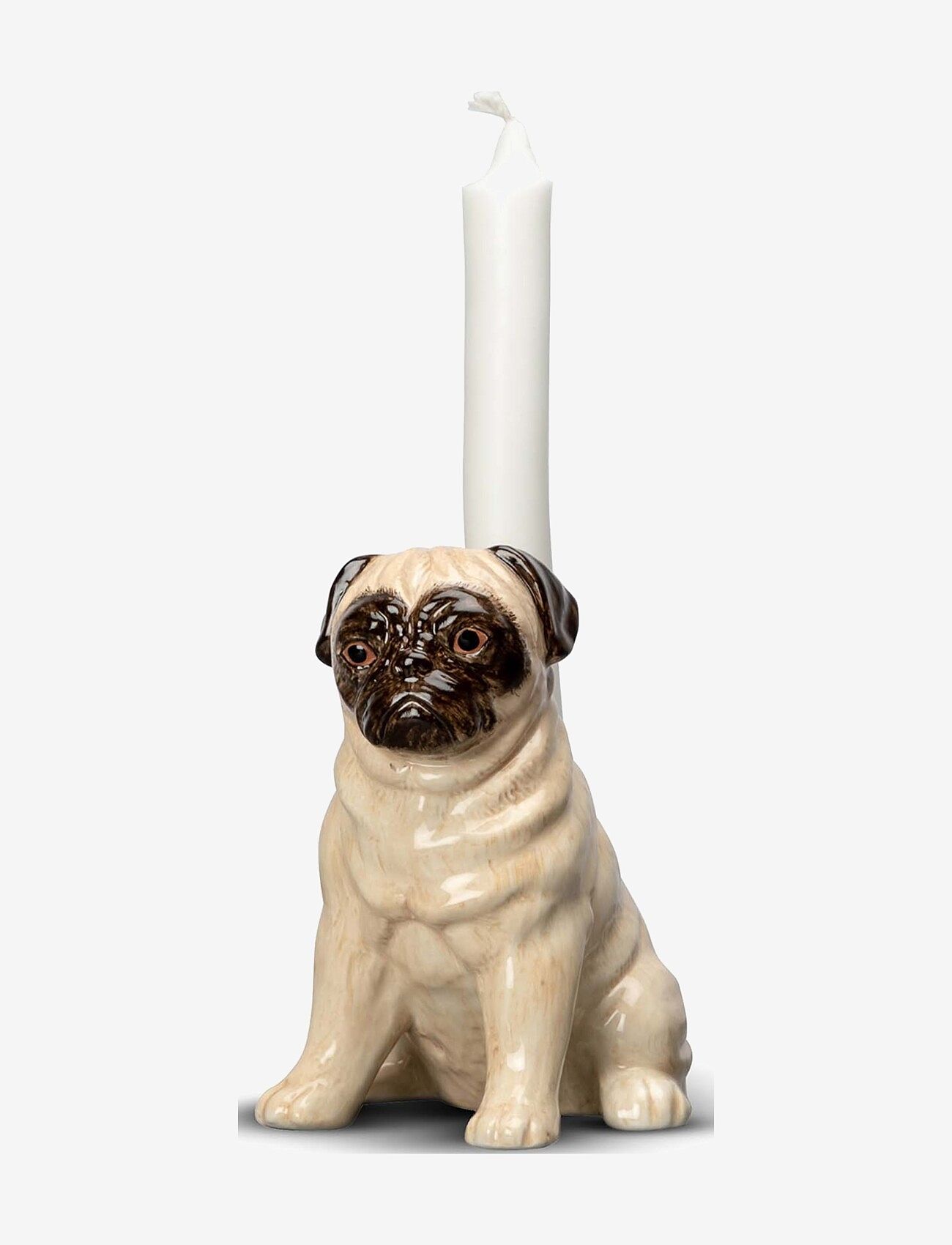 Byon - Candle holder Pug - beige/brown - 0