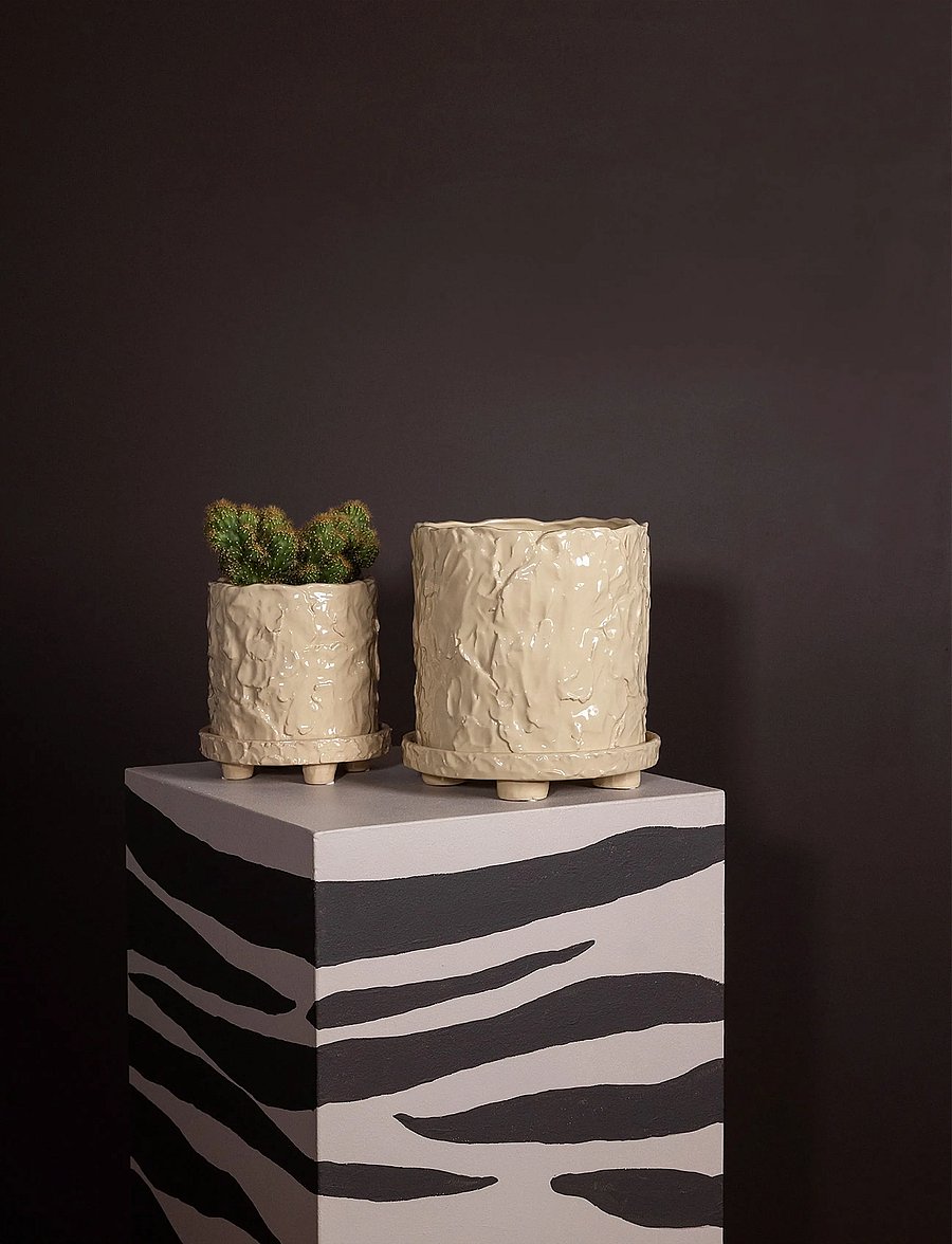 Byon - Pot Muddy S - blumentöpfe - beige - 0
