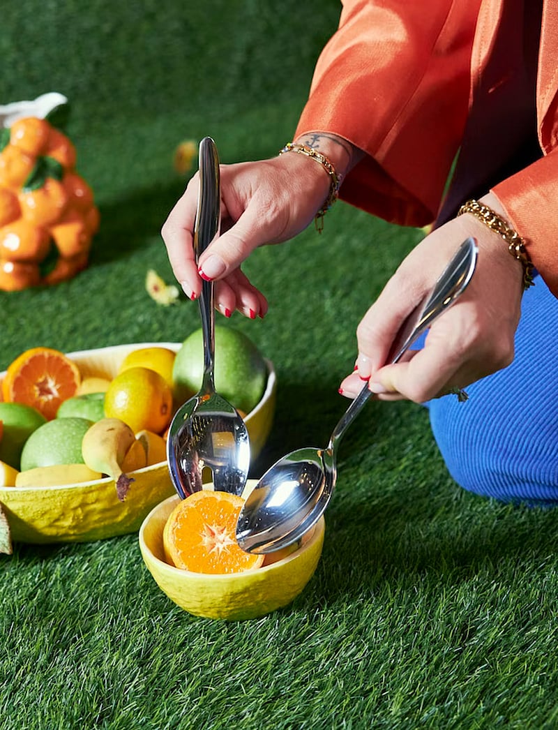 Byon - Salad Server set Waverly - laveste priser - silver - 5