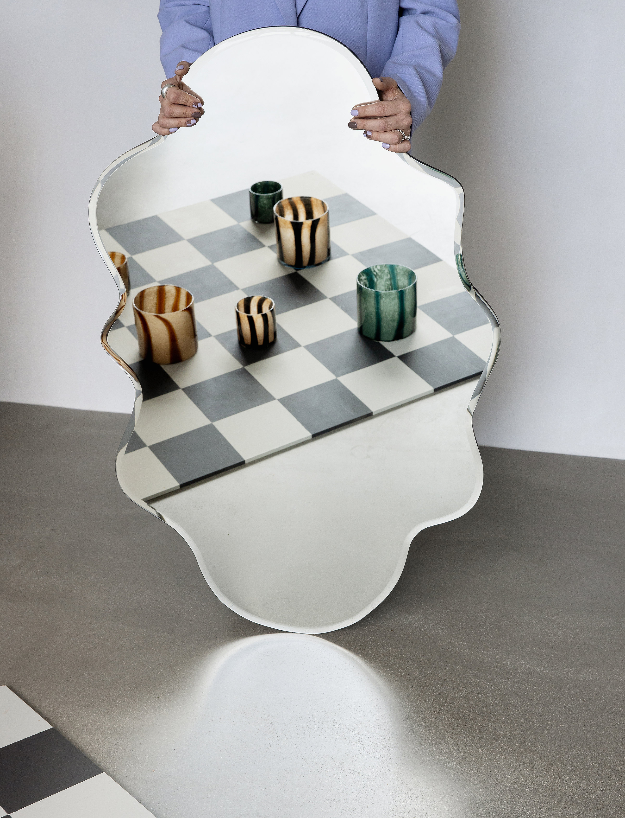 Byon Mirror Flow L, 115X70X0.5 cm, Nude, Spejle > Vægspejle, Unisex