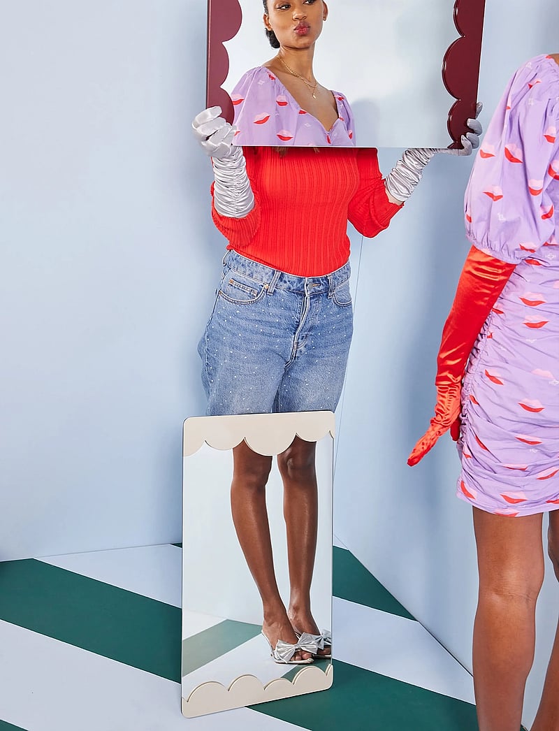 Byon - Mirror Bubbly S - gulvspejle - beige - 2