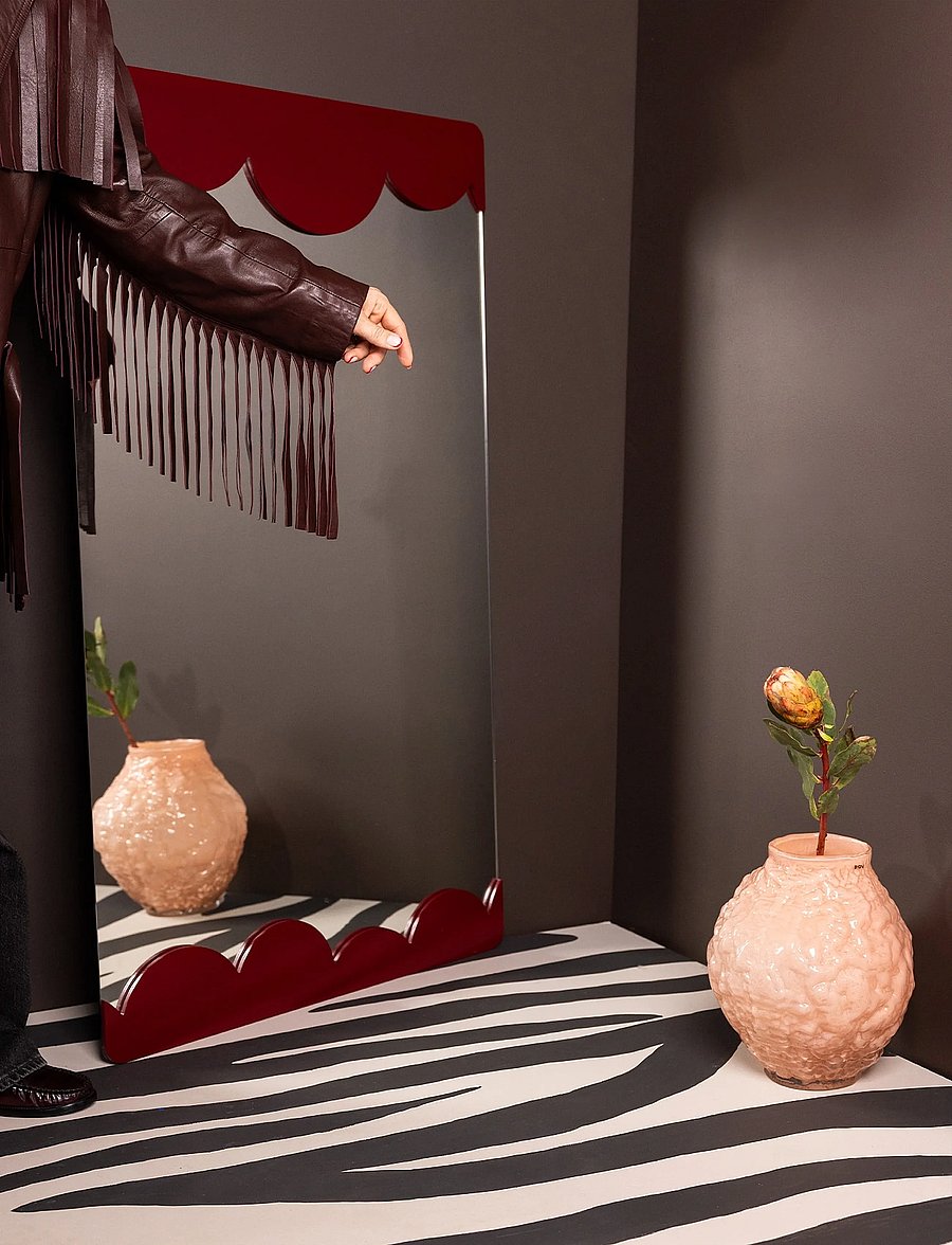 Byon - Mirror Bubbly L - standspiegel - bordeaux - 0