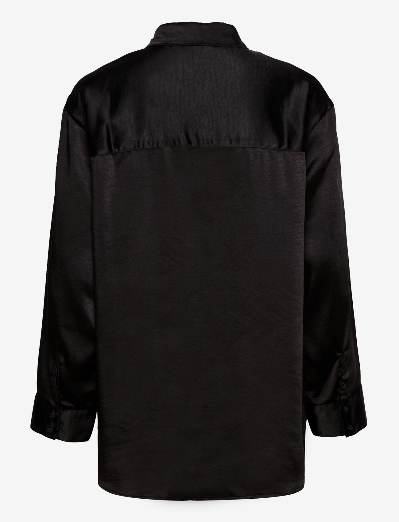 bzr - Satina Utilla shirt - långärmade skjortor - black - 1