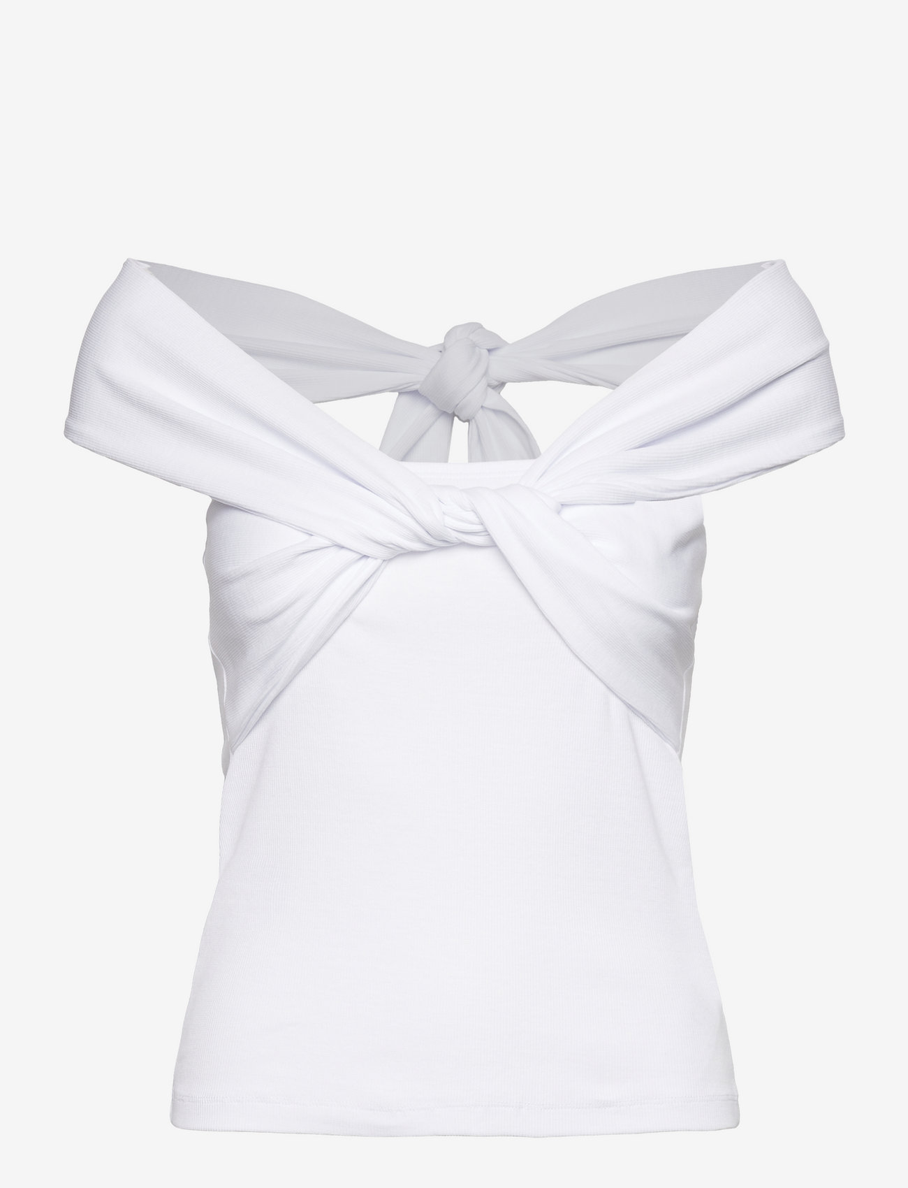 bzr - Fiona Crossover top - sleeveless tops - white - 0