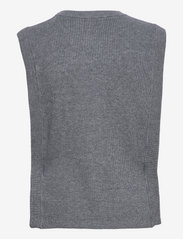 bzr - Simona Zanea Vest - knitted vests - dark grey mel - 1