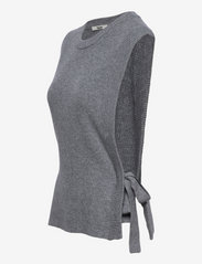bzr - Simona Zanea Vest - knitted vests - dark grey mel - 2