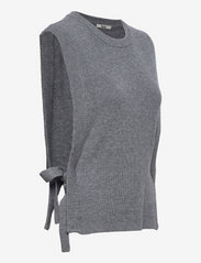 bzr - Simona Zanea Vest - knitted vests - dark grey mel - 3