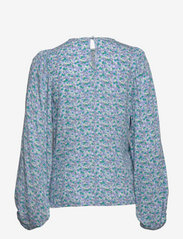 bzr - Drew Doha shirt - long-sleeved blouses - blue print - 1