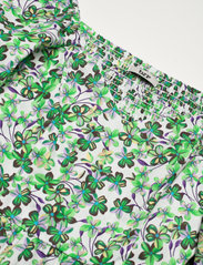 bzr - Flow Bardotta dress - midi kjoler - ming green print - 2