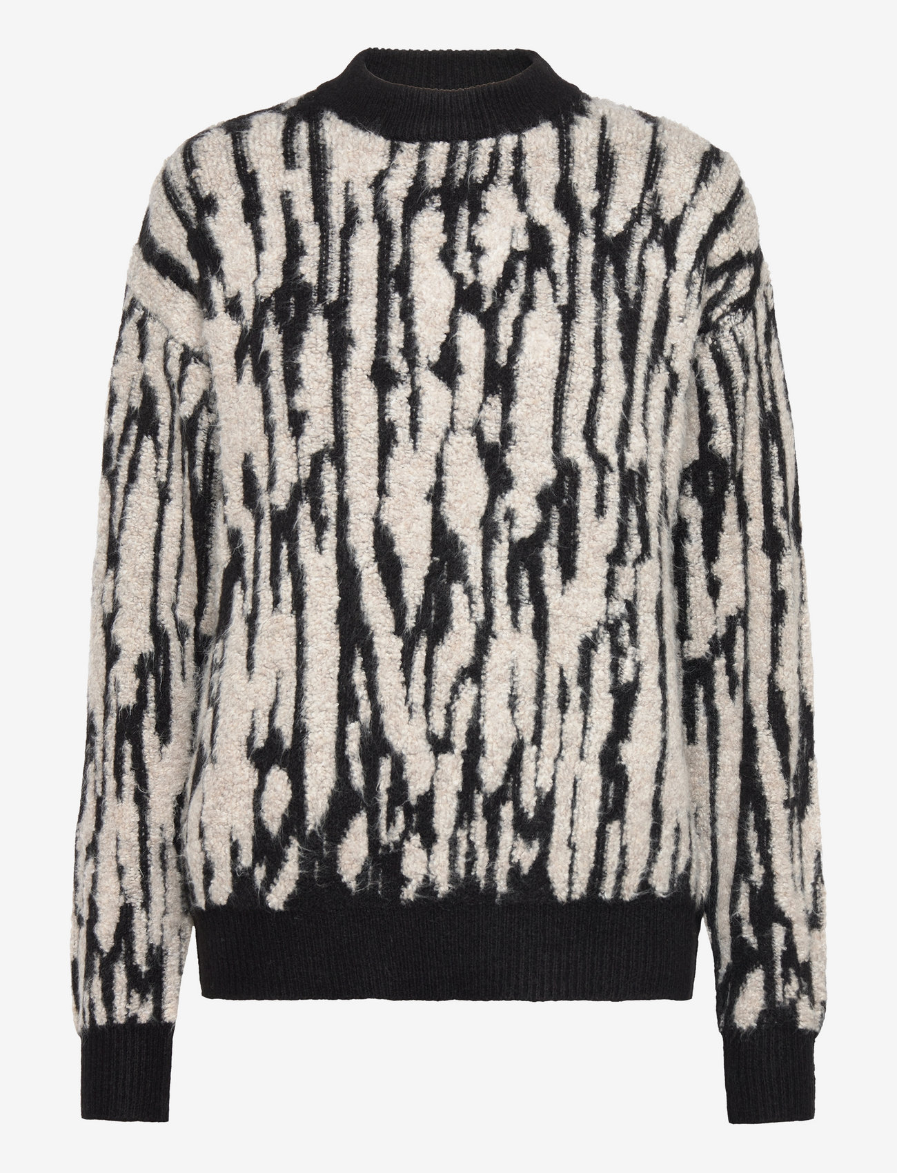 bzr - Jac Pattern knit top - black - 1