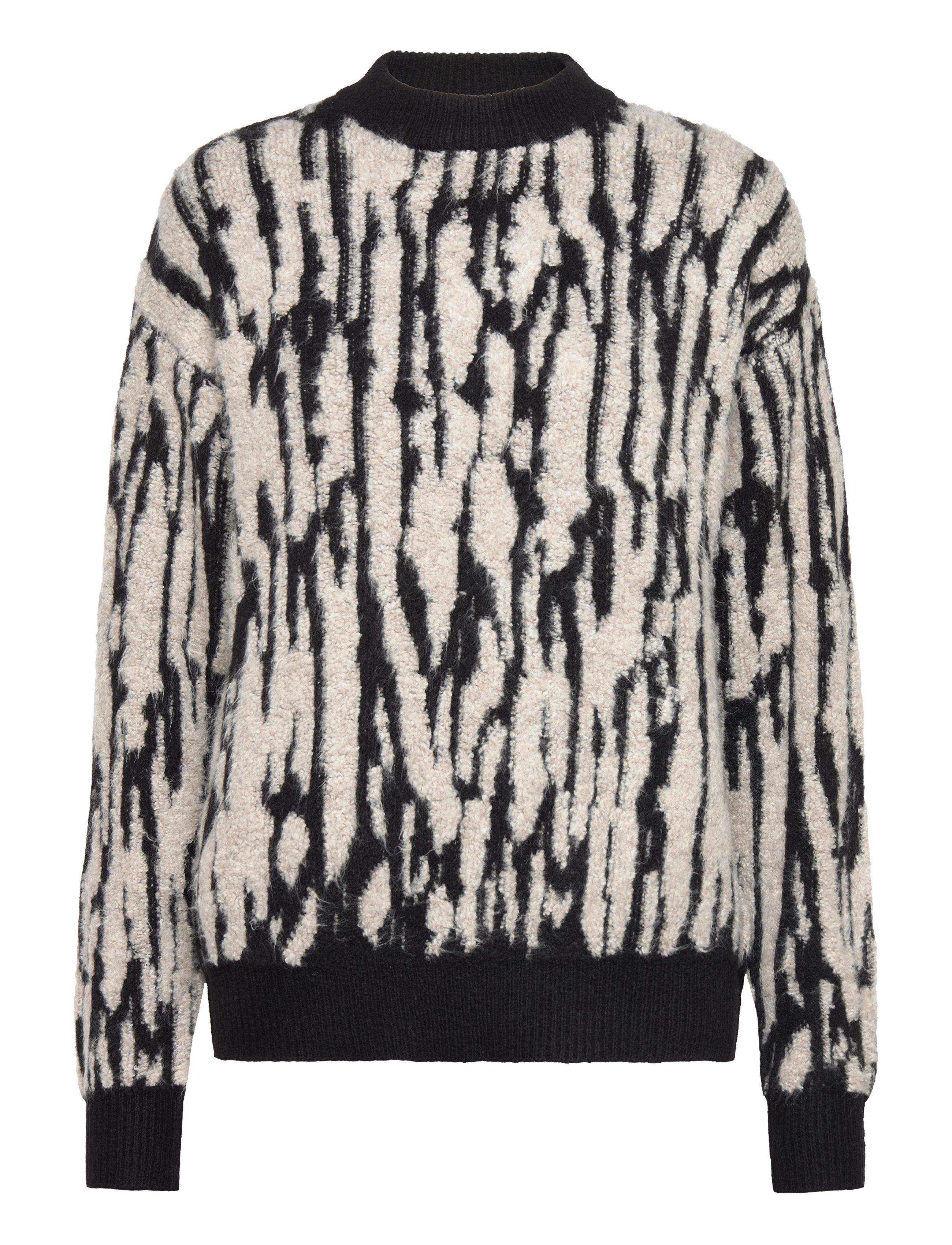 Jac Pattern knit top - BLACK