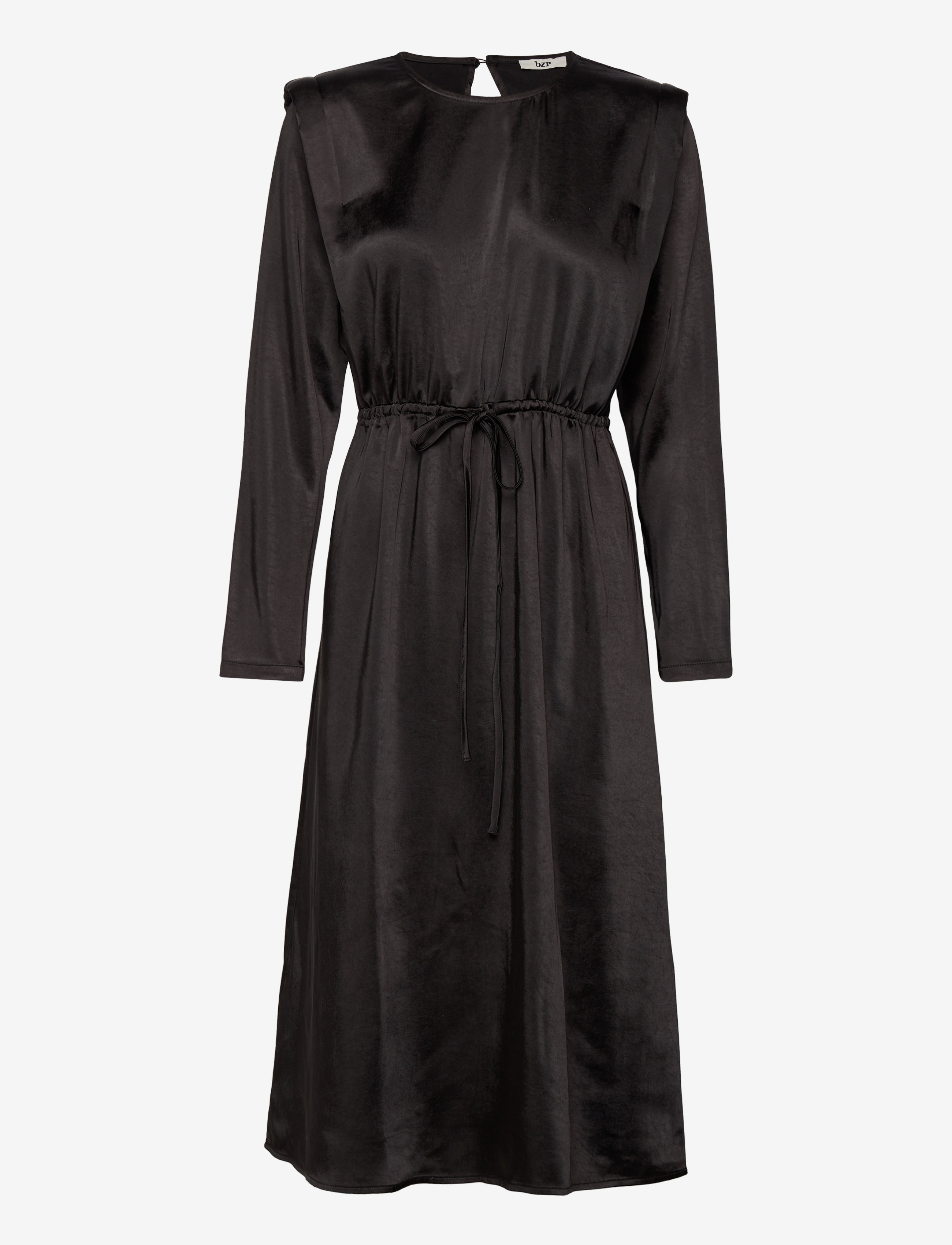 bzr Satina Esma Dress, Kvinder, Langærmet Midikjole, Sort, Str: 36
