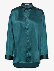 bzr - Satina Utillas shirt - langermede skjorter - teal green - 0