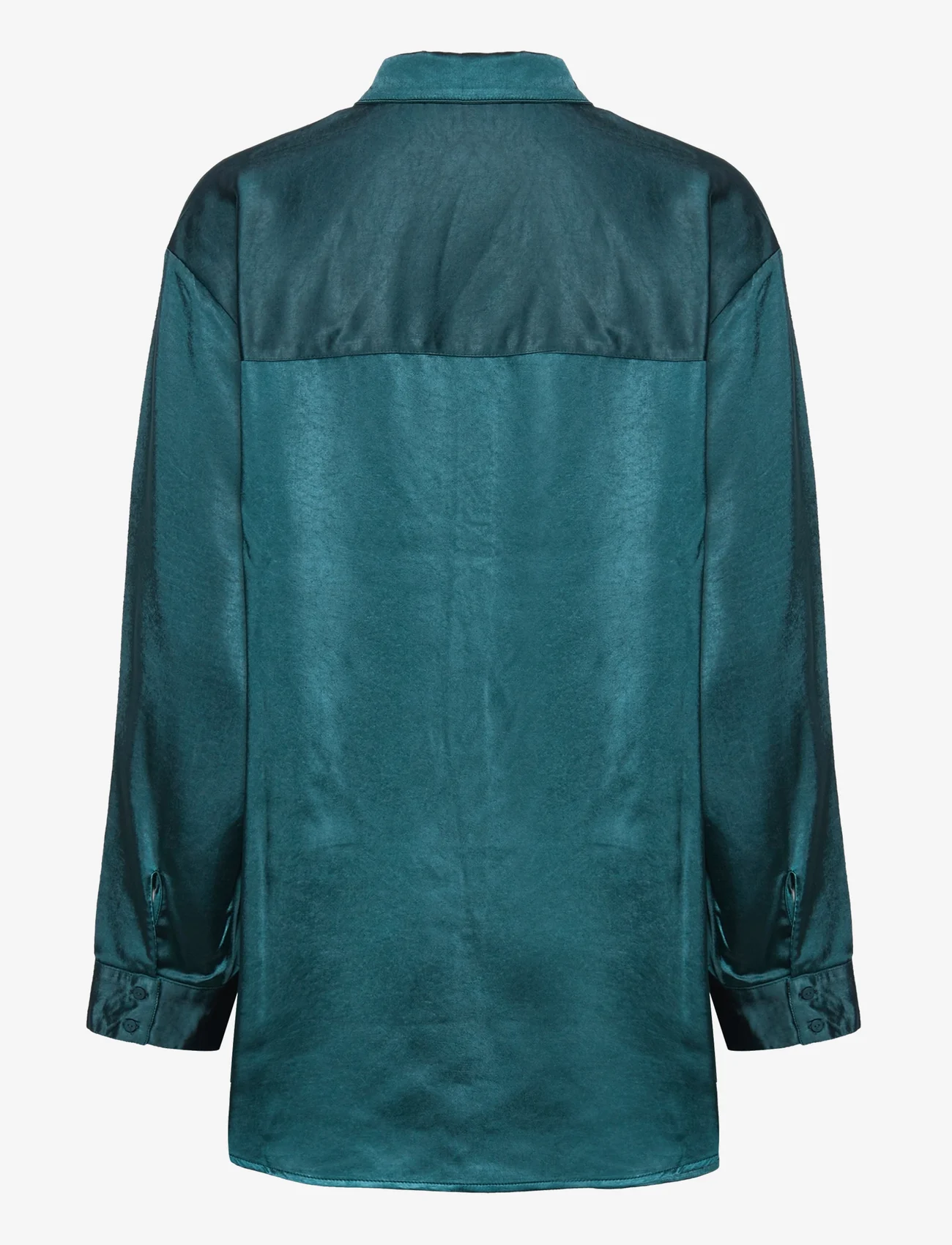 bzr - Satina Utillas shirt - langærmede skjorter - teal green - 1