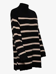 bzr - DaytonaBZKylie knit - rullekraver - black w. sand stripe - 3