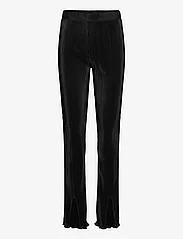 bzr - Pleata Slit pants - straight leg trousers - black - 0