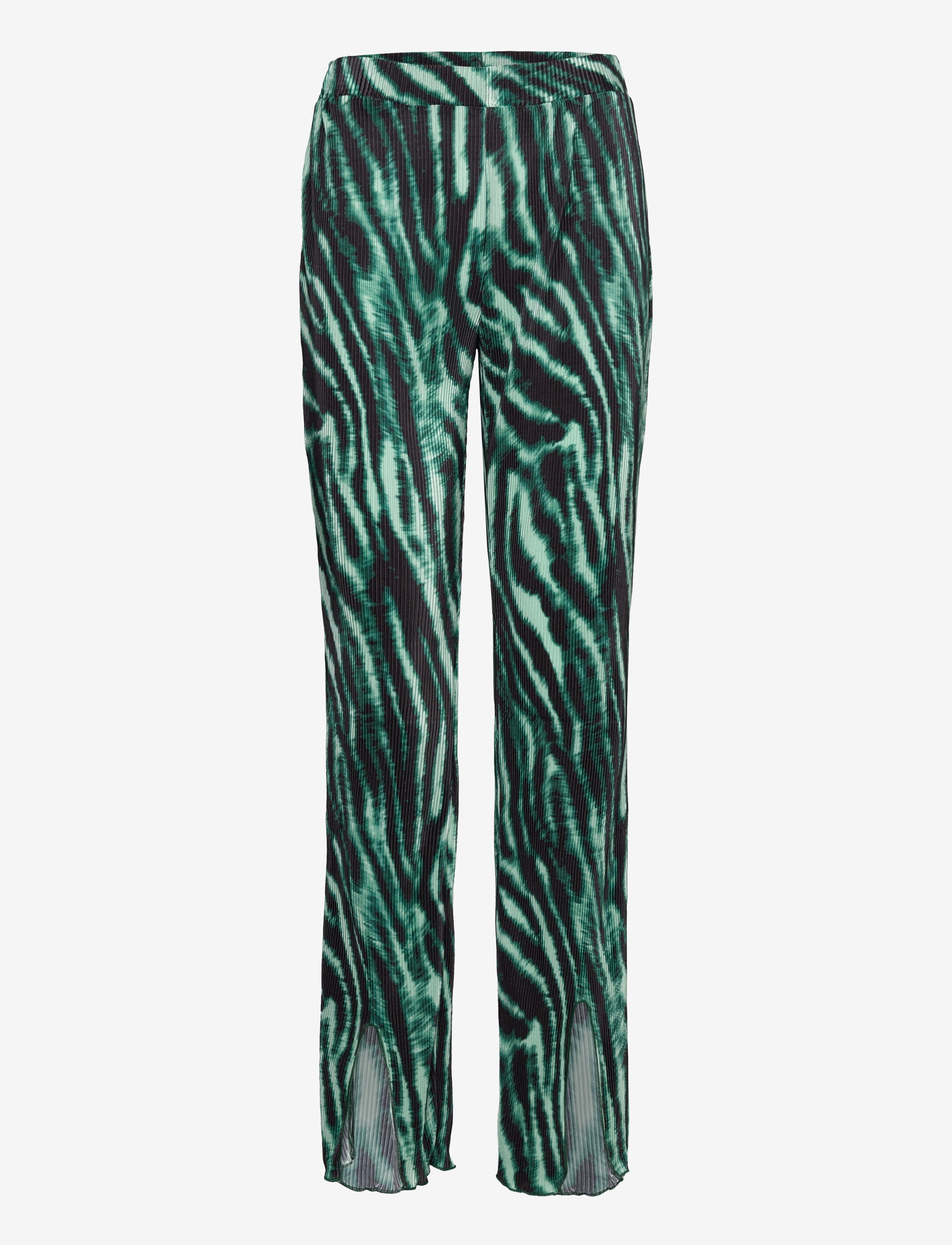 bzr Pleata Slit Pants, XS, Multi/patterned, Bukser > Lige Ben, Dame