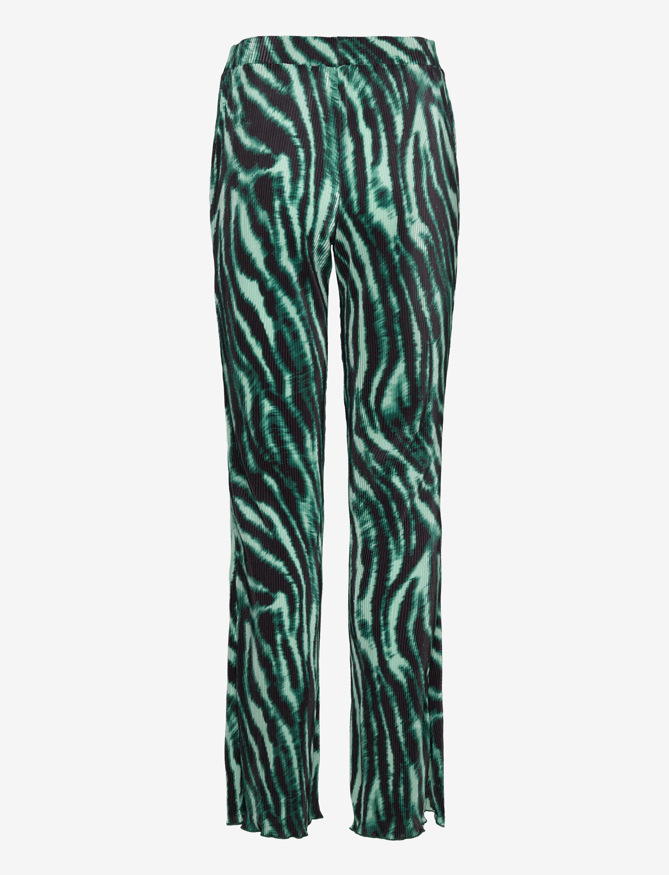 bzr - Pleata Slit pants - bikses ar taisnām starām - teal green - 1