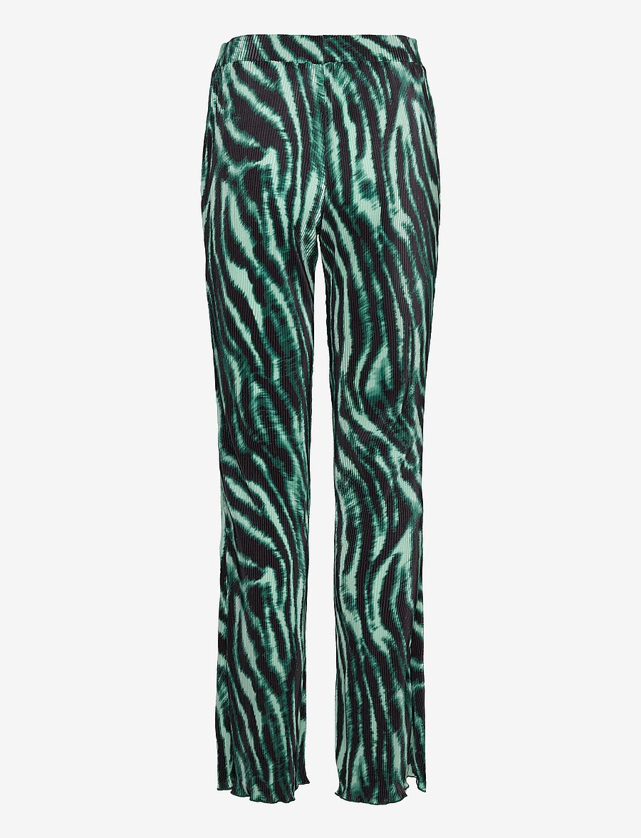 bzr - Pleata Slit pants - bikses ar taisnām starām - teal green - 1