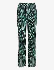 bzr - Pleata Slit pants - straight leg trousers - teal green - 0