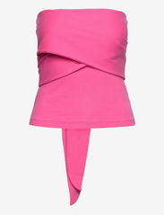 bzr - Fiona Crossover top - ermeløse topper - pink - 2