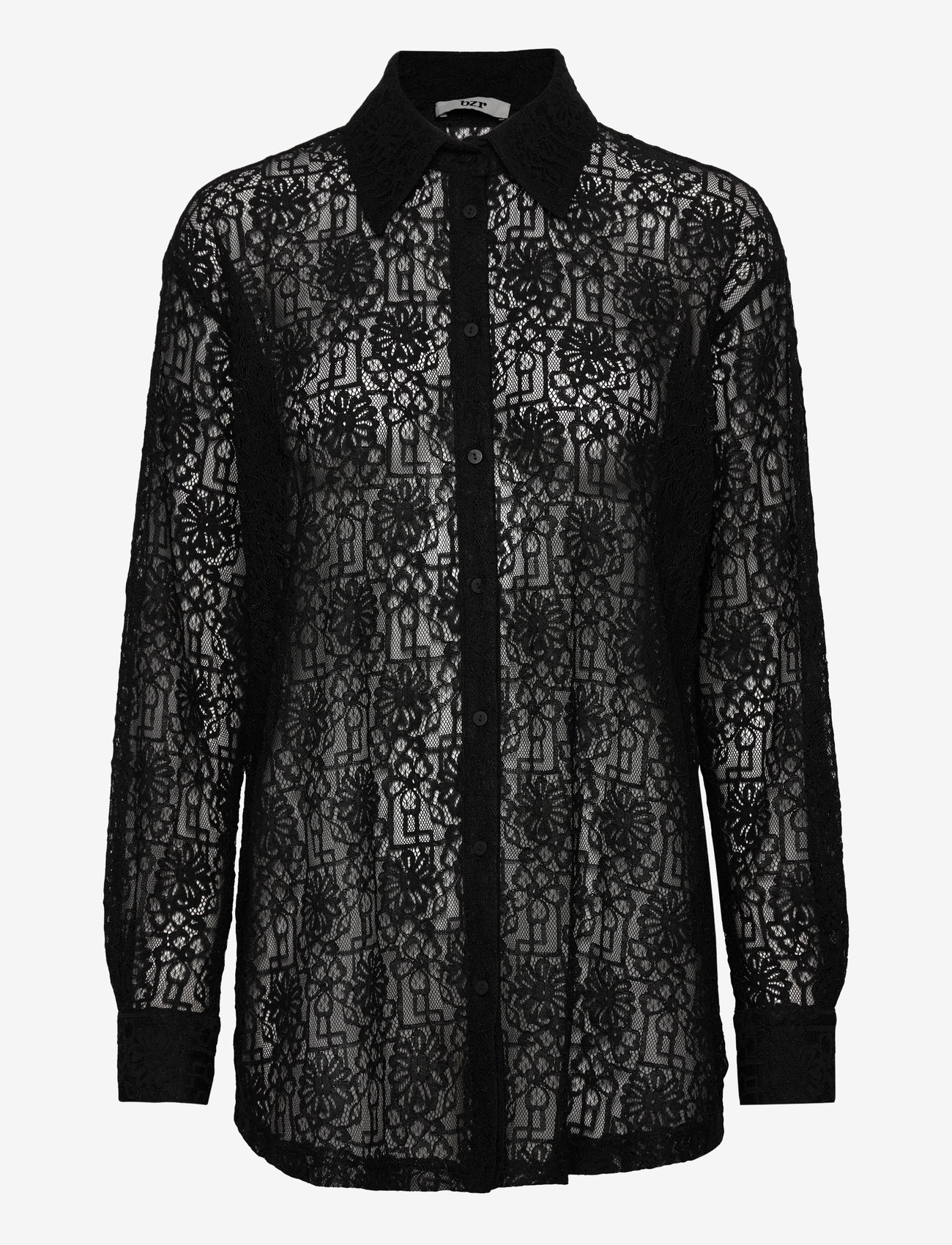 bzr - LaceyBZMary shirt - long-sleeved shirts - black - 0