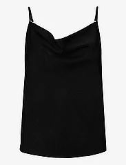 bzr - SatinasBZLumen top - sleeveless blouses - black - 0