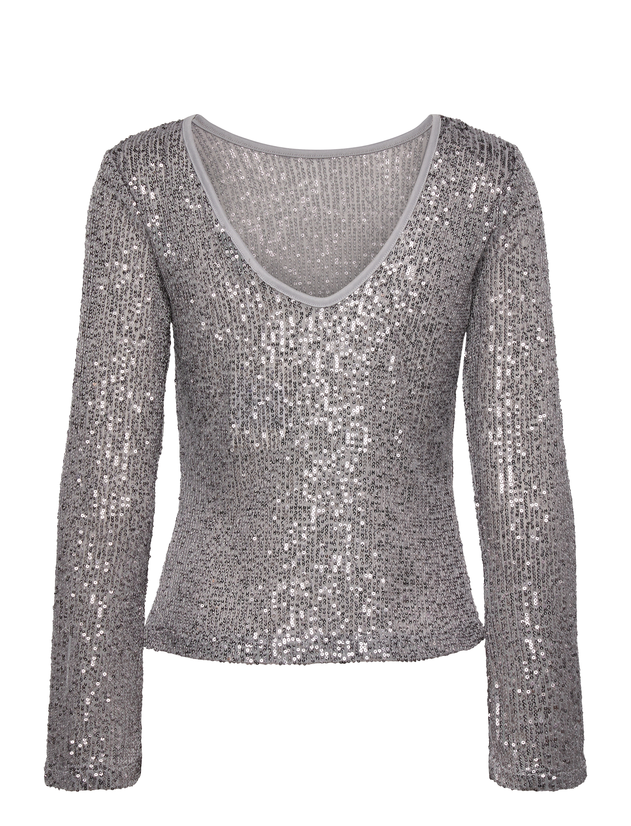 bzr - GlittaBZInda top - silver - 1