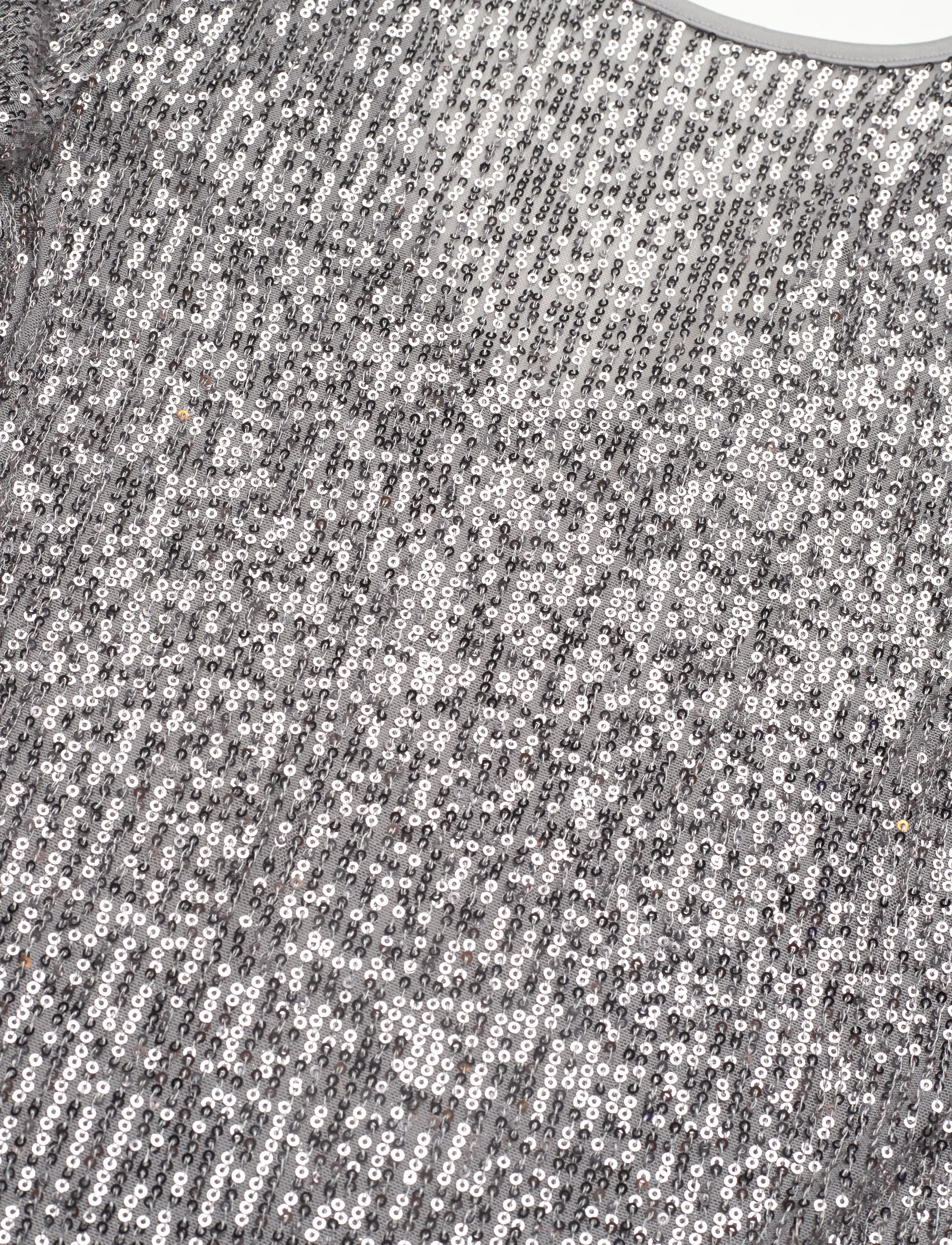 bzr - GlittaBZInda top - silver - 2