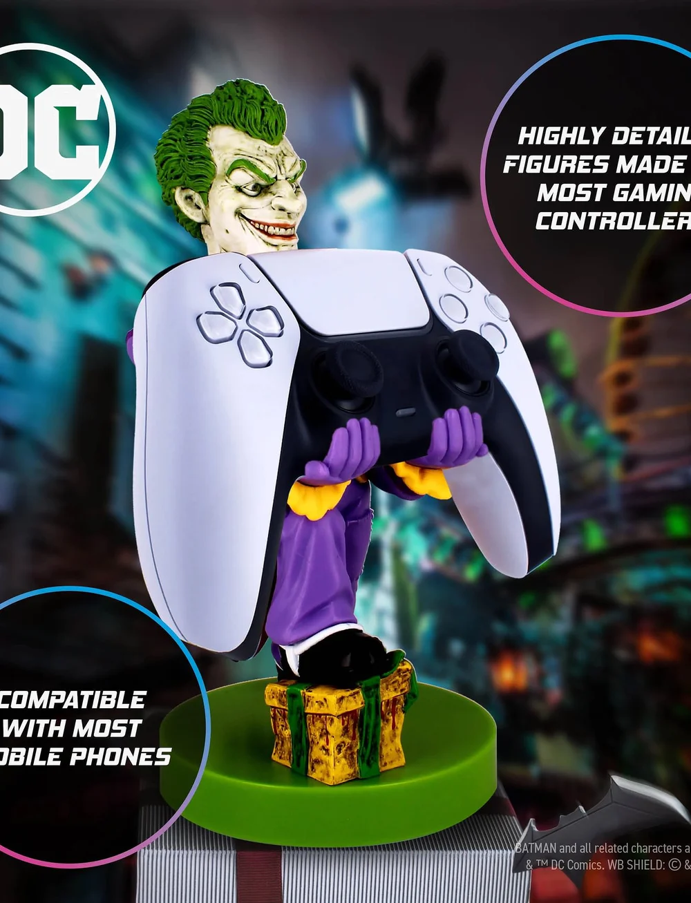Batman - CABLE GUYS - JOKER- Mobil and consol holder - halter & ladestationen - white - 0
