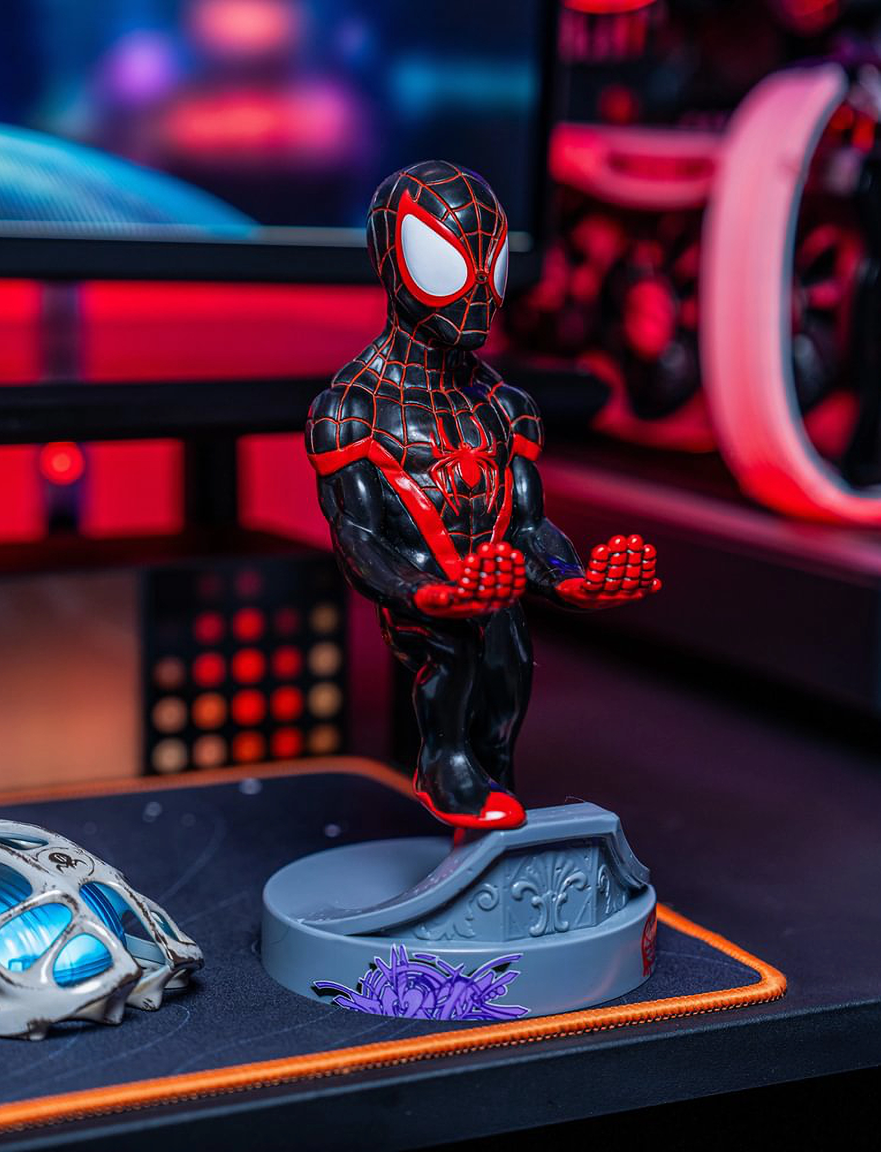 Cable Guy - CABLE GUYS - MILES MORALES SPIDERMAN- Mobil and consol holder - laveste priser - black - 4