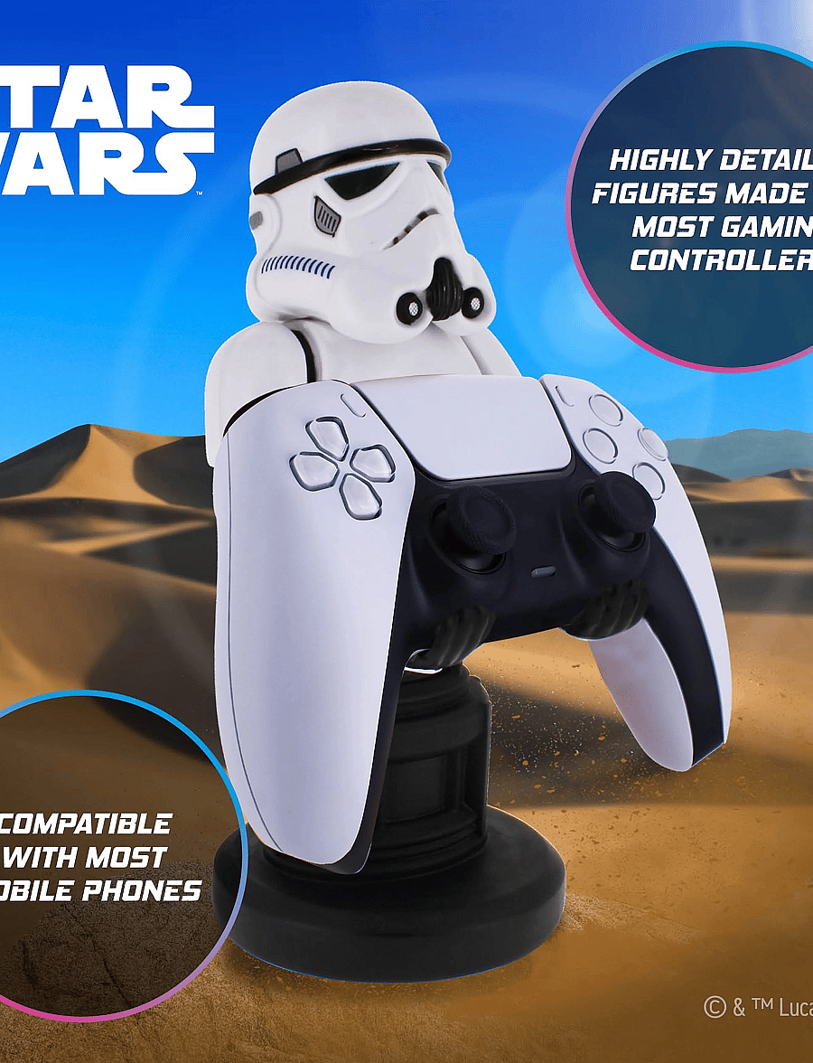 Star Wars - CABLE GUYS - STORMTROOPER- Mobil and consol holder - standar og hleðslustöðvar - white - 0