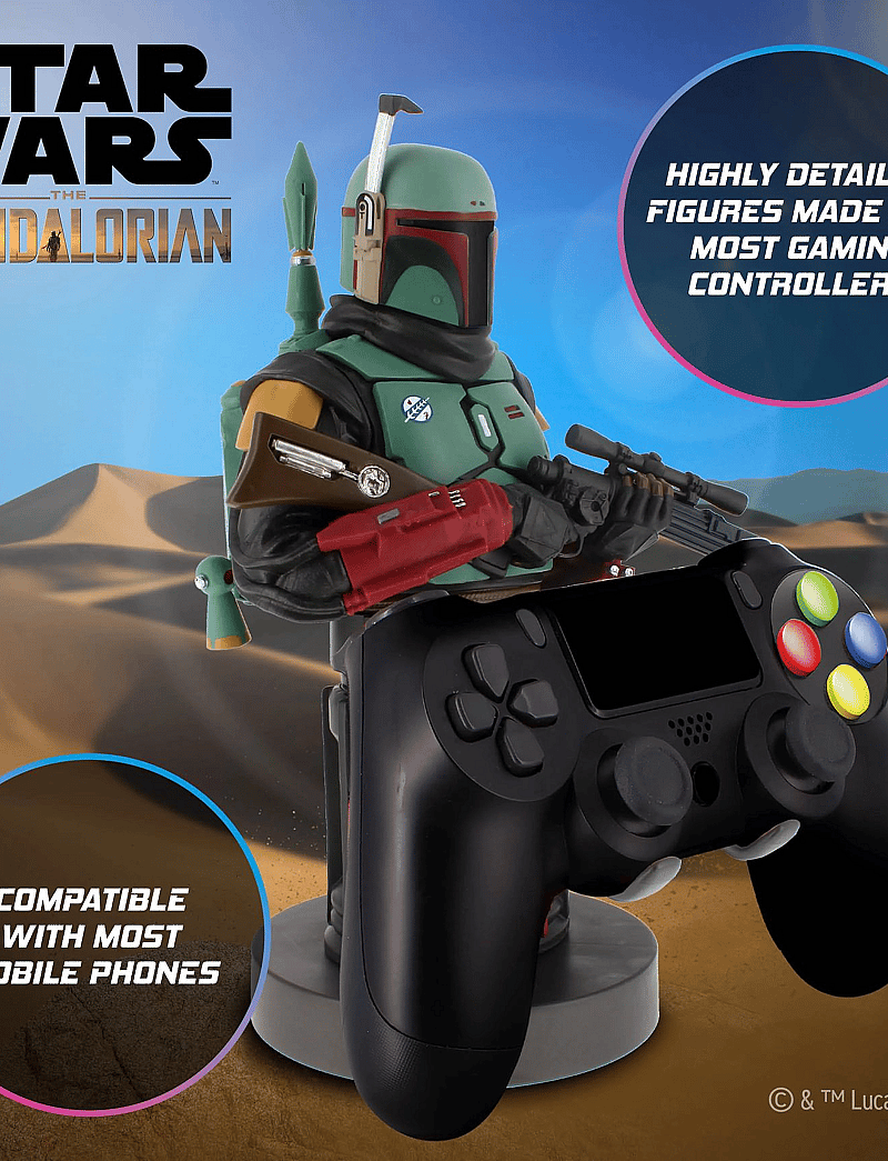 Cable Guy - CABLE GUYS - BOBA FETT, STAR WARS: THE MANDALORIAN- Mobil and consol holder - green - 0