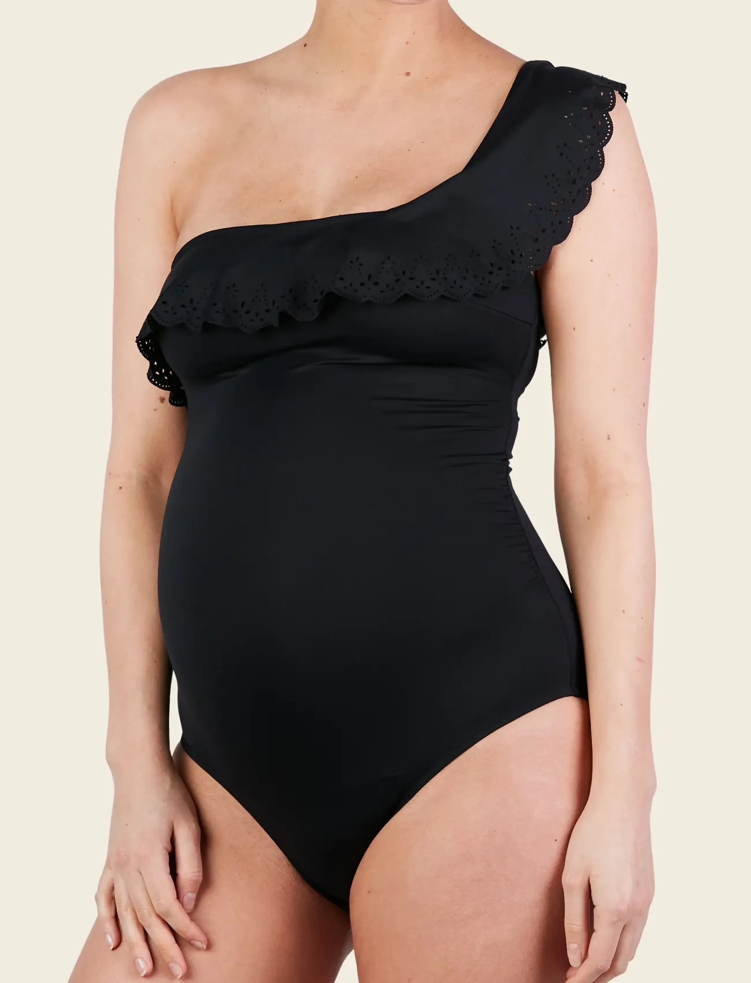 Cache Coeur Maternity Swimsuit One Piece Bloom, 42, Bademode, Schwarz - Swimsuits, Frauen