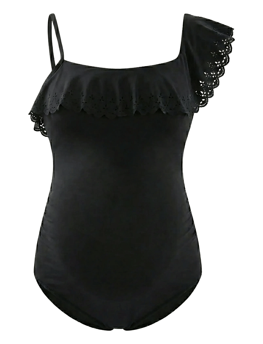 Cache Coeur - Maternity Swimsuit one piece BLOOM - badedragter - black - 1