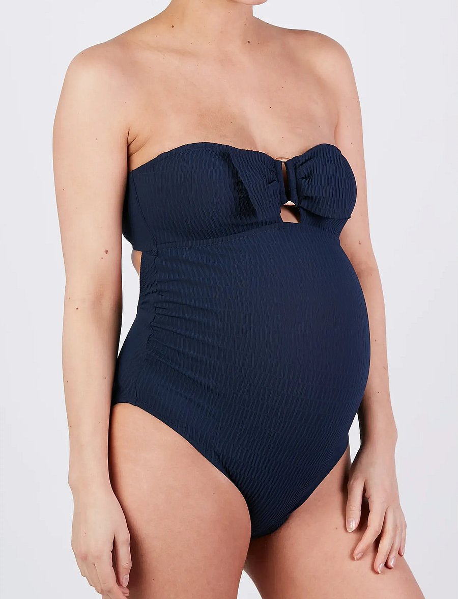 Cache Coeur - Maternity Swimsuit one piece Bamboo - baddräkter - navy - 3