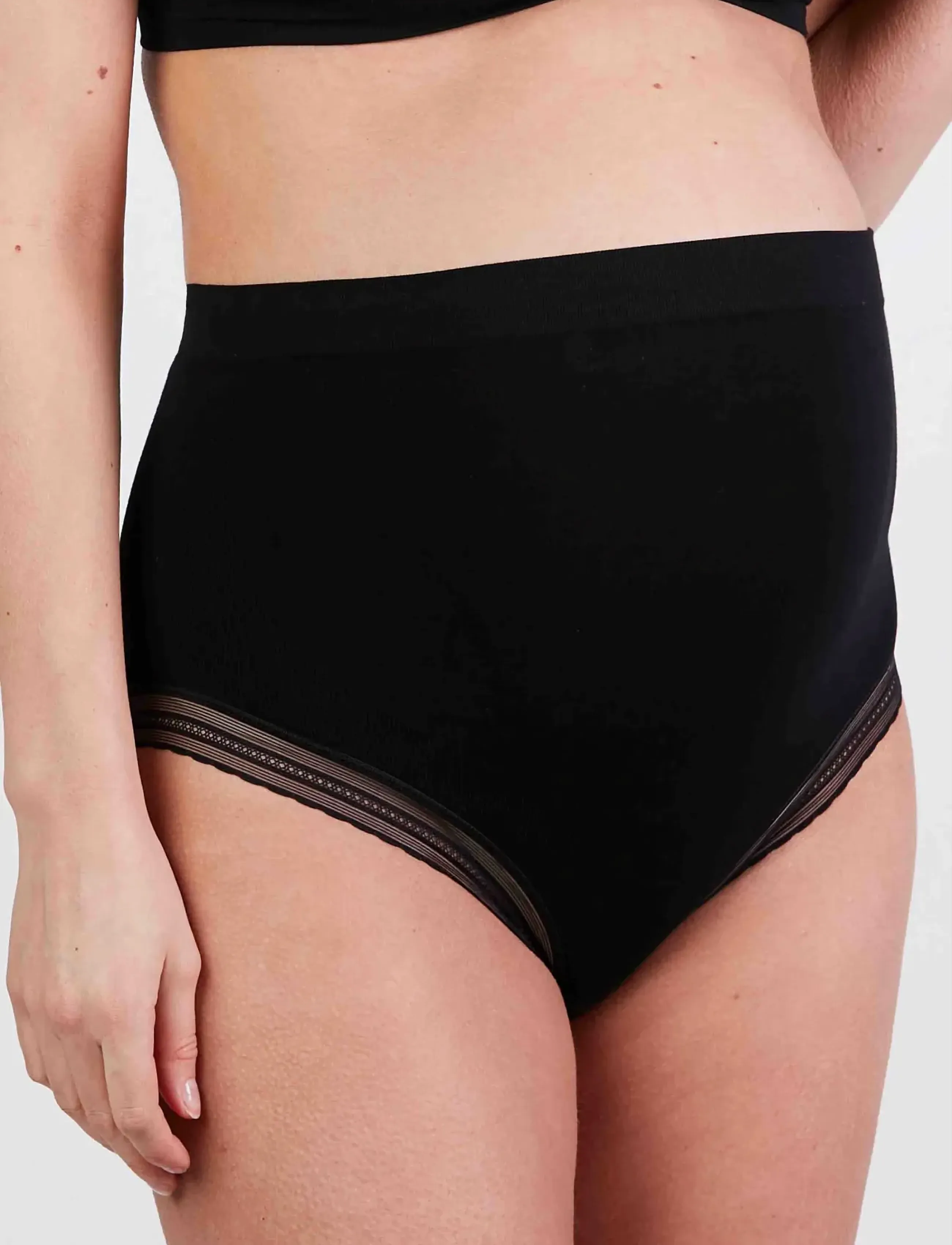 Cache Coeur Maternity Brief Milk, Graviditetstrusse, Sort, Str: S