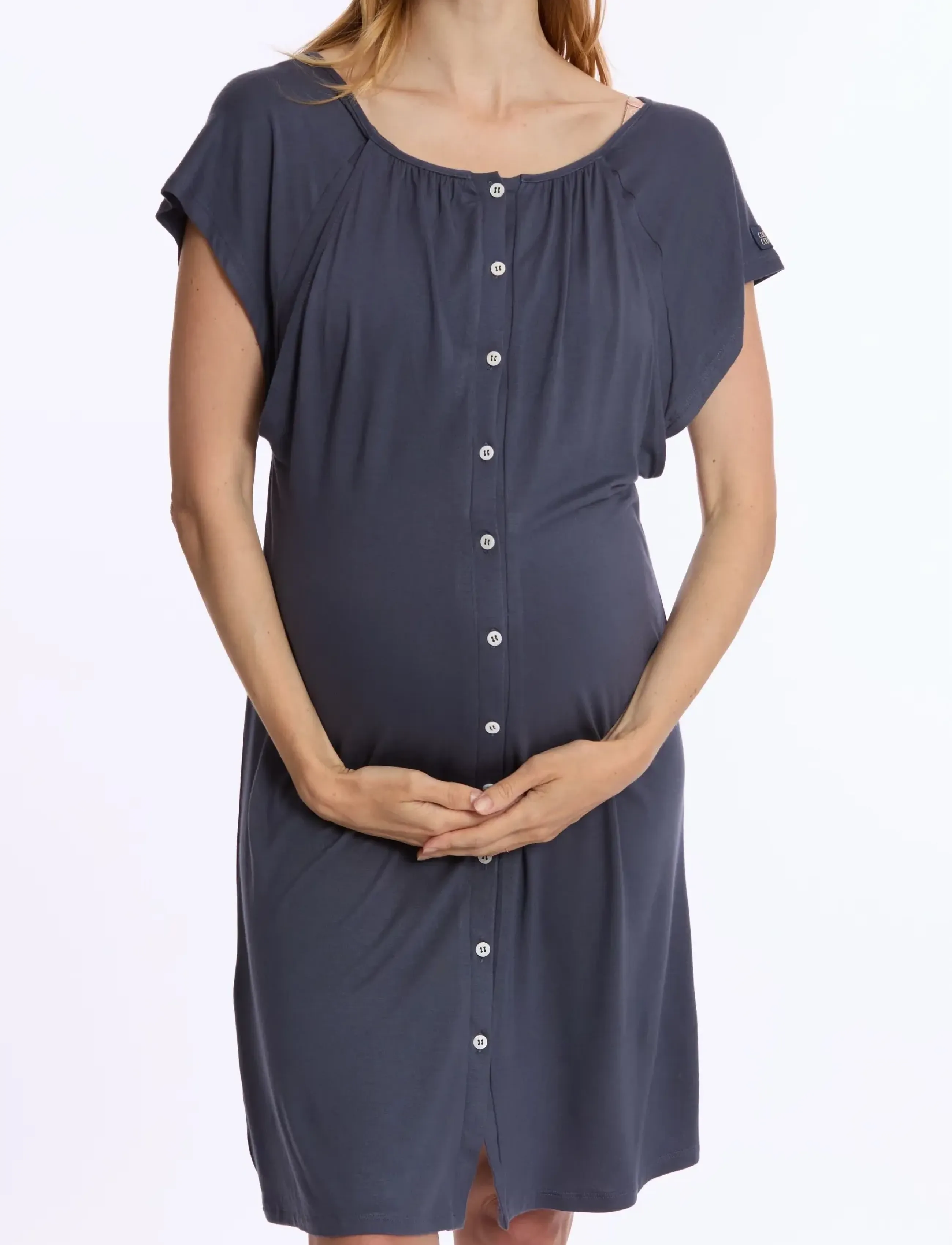 Cache Coeur - Maternity and nursing nightdress Louna - underkläder - midnight blue - 0