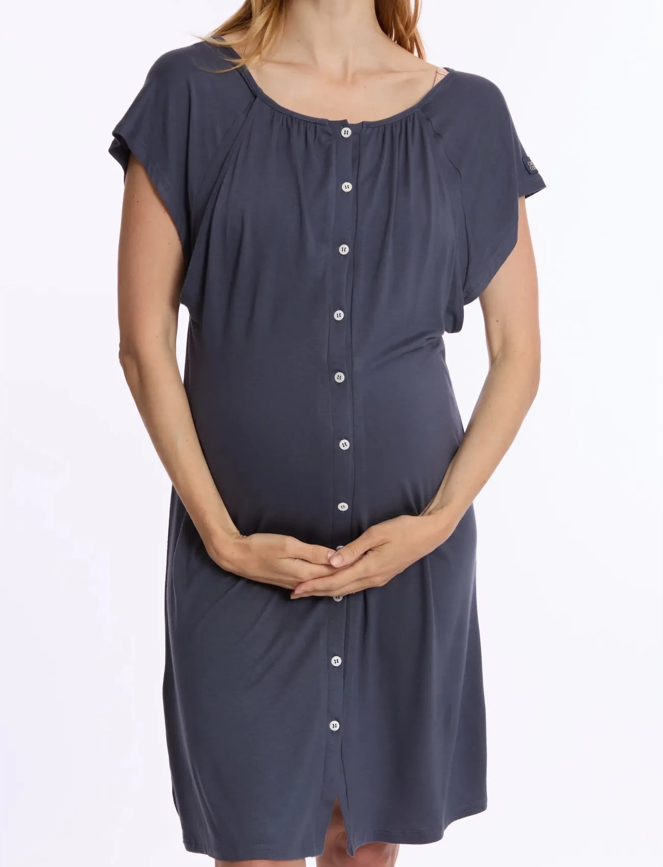 Cache Coeur - Maternity and nursing nightdress Louna - underkläder - midnight blue - 0