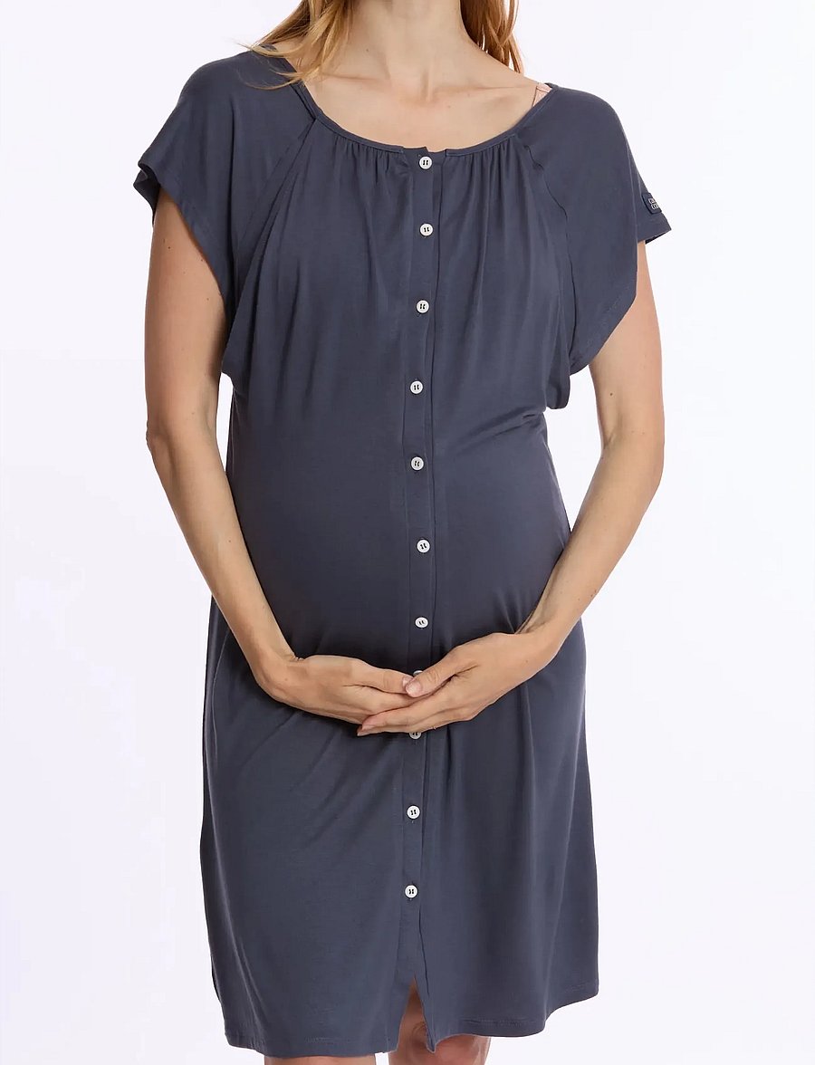 Cache Coeur - Maternity and nursing nightdress Louna - underkläder - midnight blue - 0