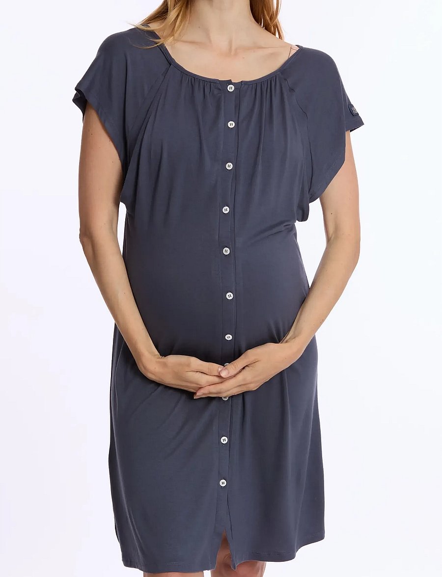 Cache Coeur - Maternity and nursing nightdress Louna - underkläder - midnight blue - 0