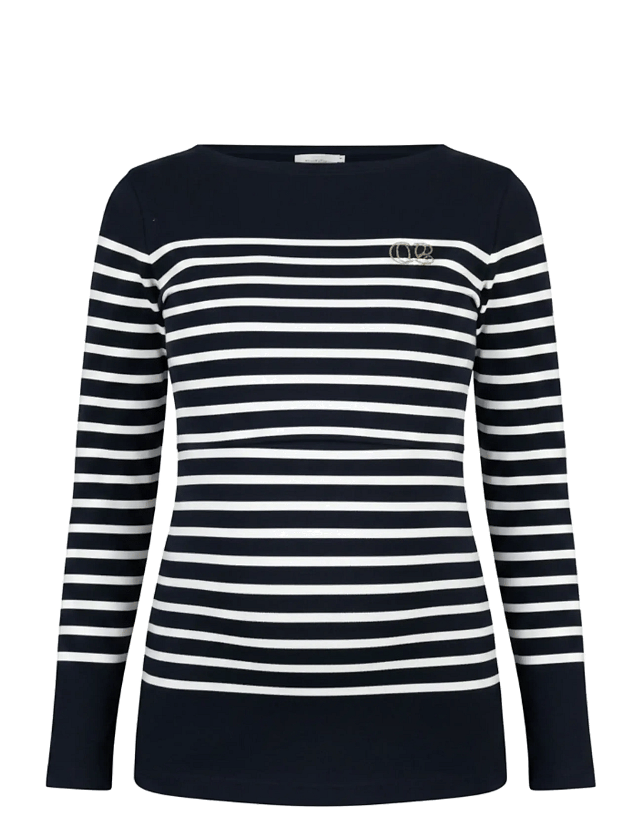 Cache Coeur - MATERNITY AND BREASTFEEDING SAILOR SHIRT BENODET - navy/white - 1