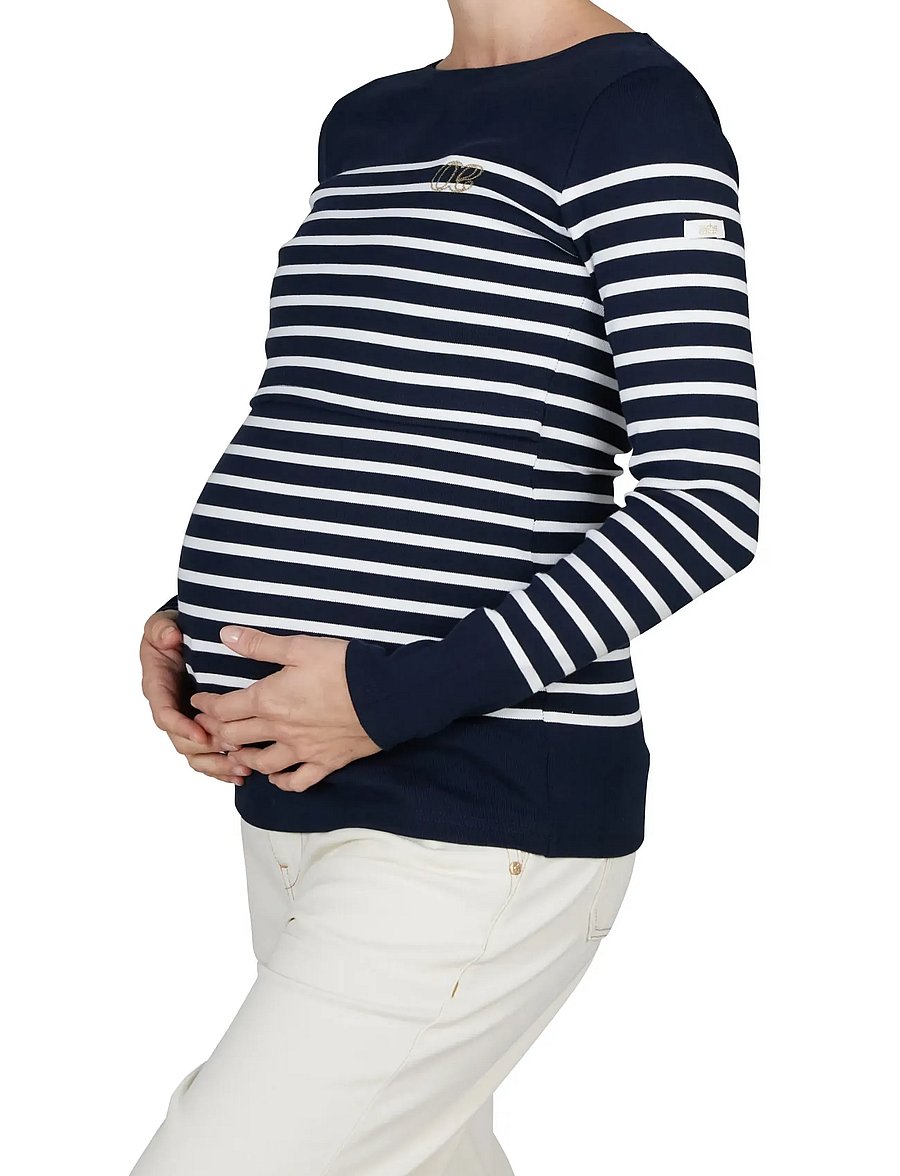 Cache Coeur - MATERNITY AND BREASTFEEDING SAILOR SHIRT BENODET - navy/white - 0