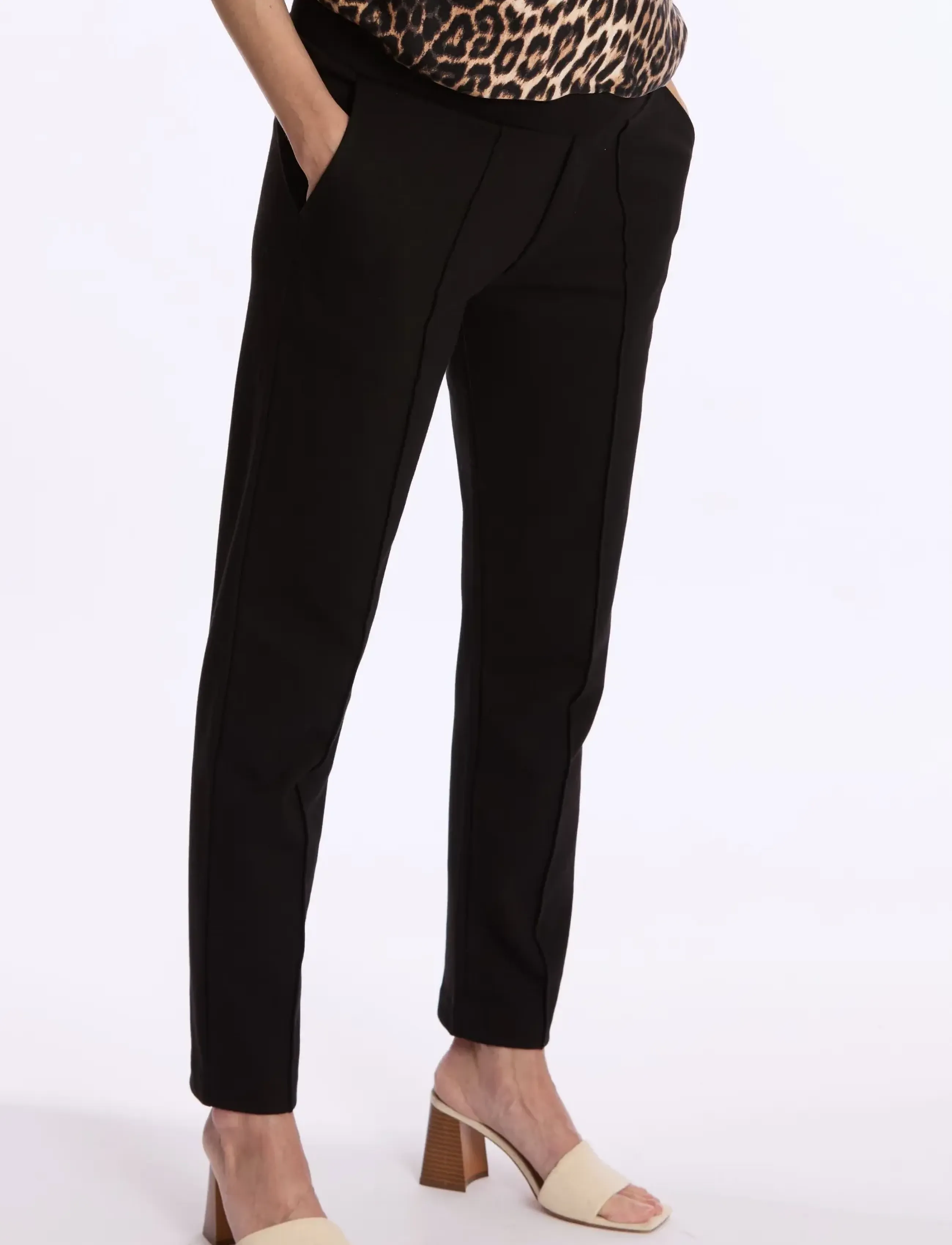 Cache Coeur MATERNITY PANTS CLARK - Hose mit geradem Bein - BLACK / black
