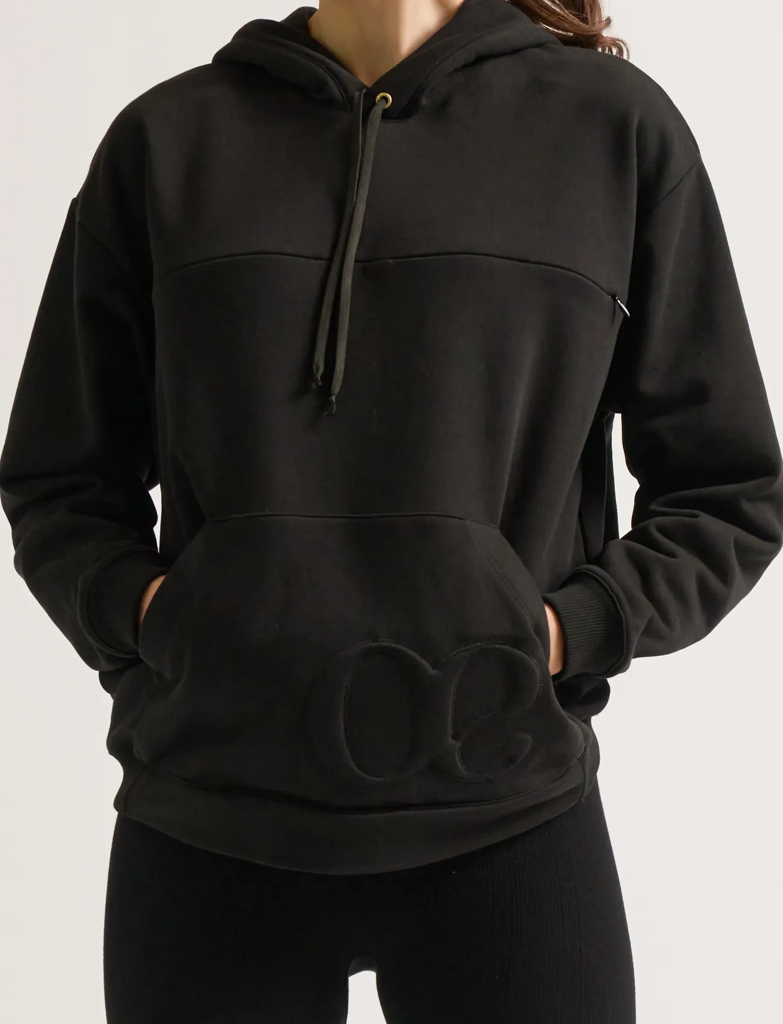 Cache Coeur Maternity And Nursing Hoodie American Fleece Boston, XS, Sweatshirts & Hoodies, Schwarz - Frauen