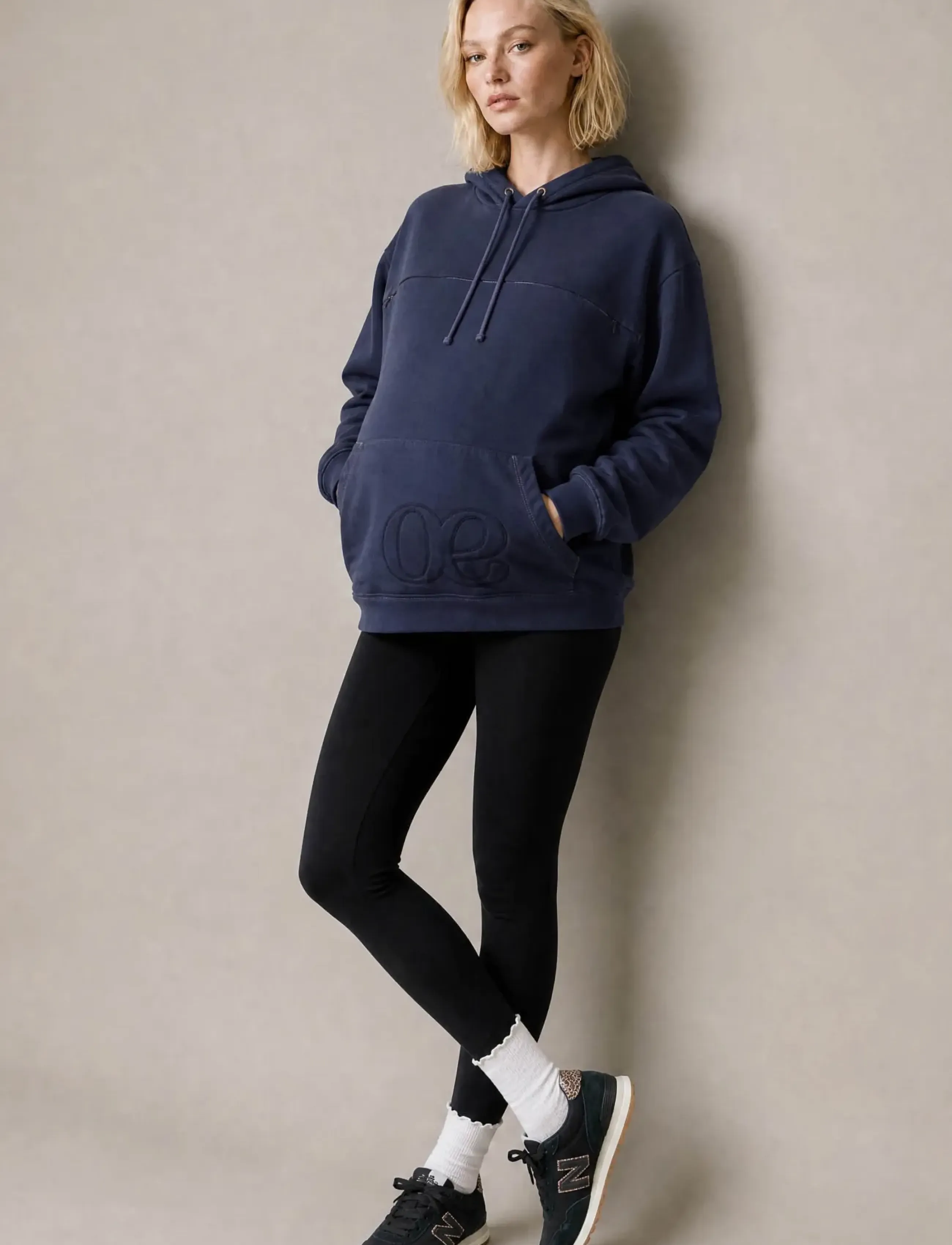 Cache Coeur - Maternity and nursing Hoodie American Fleece BOSTON - tops - blue - 4